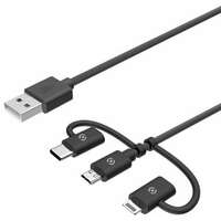 TNB WAY WCBL3IN1 KABL 3U1 USB NA USB-C/LIGHTENING/MICRO-USB, 1M, CRNI