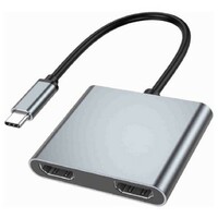 LINKOM Adapter-konvertor TIP C na 2xHDMI 4K+USB 3.0+TIP C