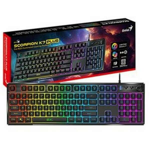 GENIUS Scorpion K7 US, USB, RGB Illiminated Gaming, AI Copilot key