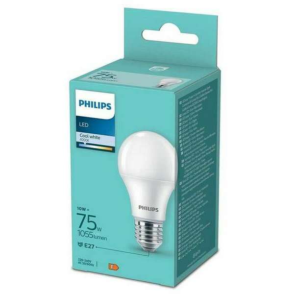 PHILIPS  10.5W(75W) A60 E27 CW FR ND 1PF/6