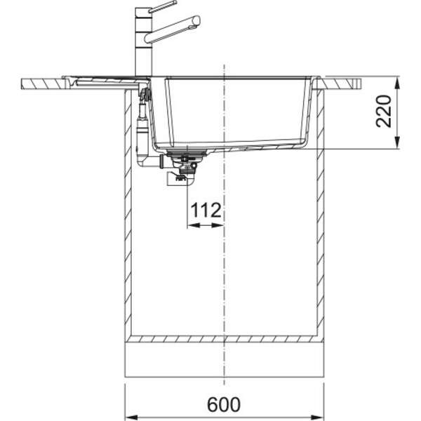 FRANKE-D UBG 611-78 XL A 114.0682.570 crna