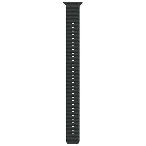 APPLE Watch 49mm Band Black Ocean Band Extension - Natural Titanium Finish mxtm3zm/a