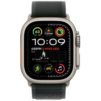 APPLE Watch 49mm Loop Black Trail Loop - M/L - Natural Titanium Finish mxtr3zm/a