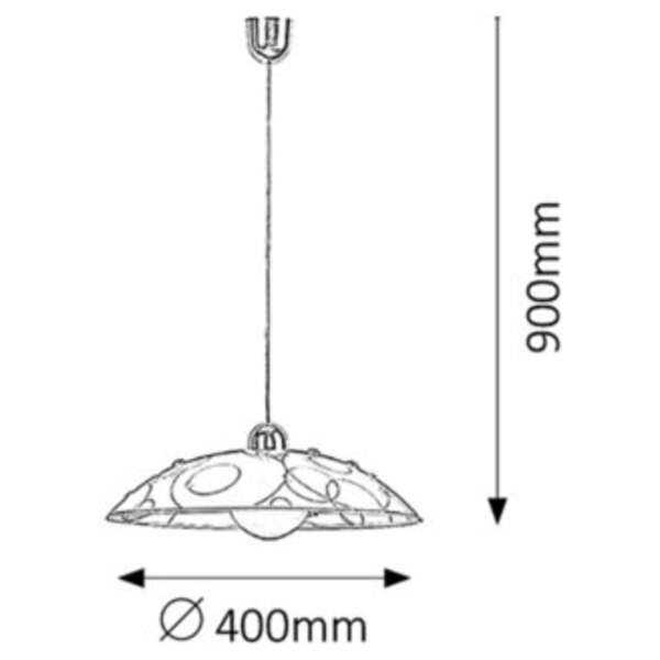 RABALUX Jolly  Visilica D40 E27 60W hrom