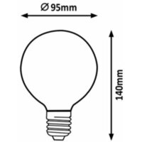 RABALUX Sijalica LED filament E27 G95 12W 3000K