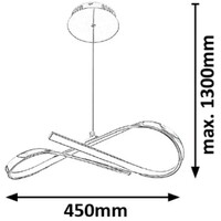 RABALUX Aniela visilica LED 20W 1600lm 4000K