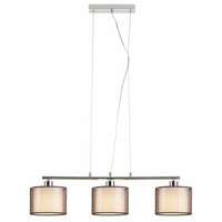 RABALUX Anastasia Visilica E27 3x60W hrom/braon