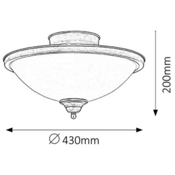 RABALUX Elisett plafonjera E14 2x40W bronza