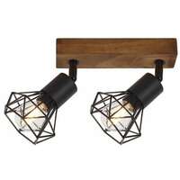 RABALUX Zeus, metalno drveni spotE14 2x MAX 40W