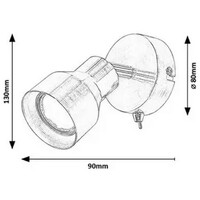 RABALUX Blake, zidna spot lampa, GU10 1x MAX 50W