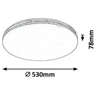 RABALUX Oscar plafonjera okrugla LED 36W 4000K 53cm silver zvezdana