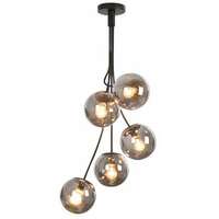 RABALUX Glory, luster, E14 5x MAX 40W, mat crni IP20,  metal