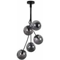 RABALUX Glory, luster, E14 5x MAX 40W, mat crni IP20,  metal