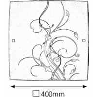 RABALUX Elina plafonjera400x400E27 2x60Wcrno/belo
