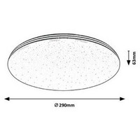 RABALUX Toma kupatilska plafonjera LED 20W 4000K hrom 29cm IP44