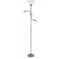 RABALUX Action podna lampa sa citacem E27+E14 brušeni hrom/bela