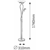 RABALUX Gamma Podna lampa sa citacem l. R7s 230W+G9 40W