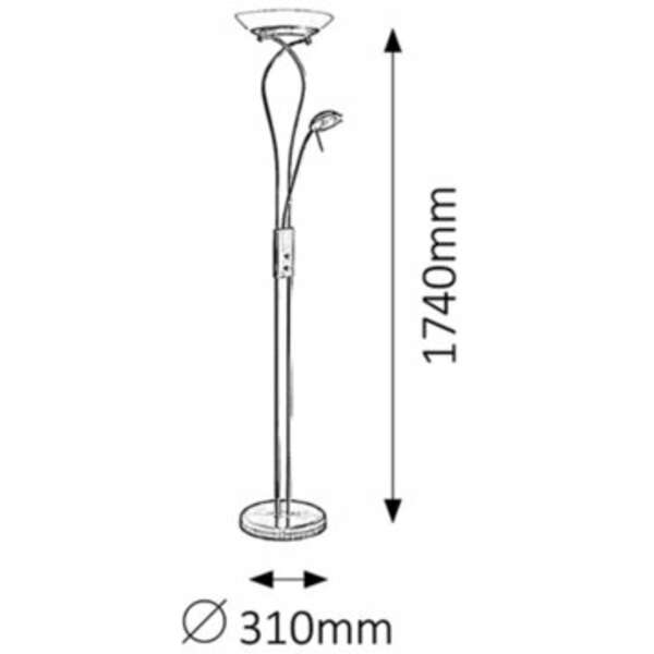 RABALUX Gamma Podna lampa sa citacem l. R7s 230W+G9 40W