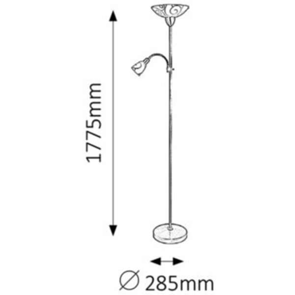 RABALUX Harmony lux Podna lampa sa citacem E27 100W+E14 40W