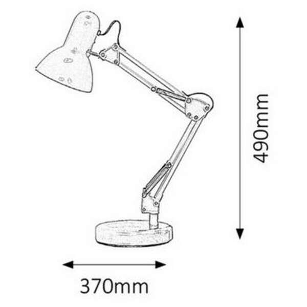 RABALUX Samson stona lampa E27 srebrna