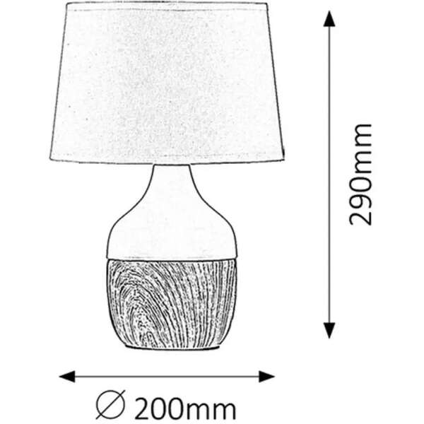 RABALUX Yvette stona lampa E14 max 40W /belo