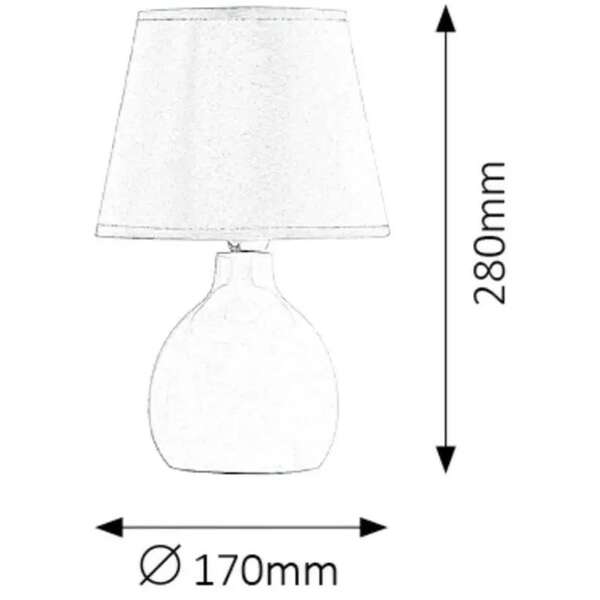 RABALUX Ingrid keramicka stona lampa E14 braon