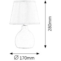 RABALUX Ingrid keramicka stona lampa E14 tamno crvena