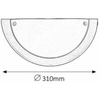 RABALUX Ufo zidna lampa D31 E27 60Ws hrom/staklo