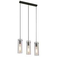 RABALUX Acantha, visilica 3xE27, crna metal / staklo