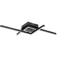 RABALUX Casimir, unutrašnja LED plafonjera, mat crna, bela