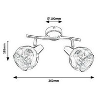 RABALUX Tamara,spot, E14 2x40W,hrom