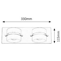 RABALUX Tony zidna lampa za kupatiloLED 2x5W, hrom,IP44