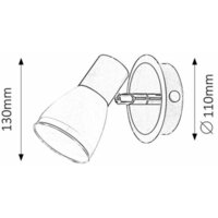 RABALUX Ati spot E14 1x max15W crno/hrom