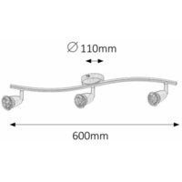 RABALUX Norman 3x spot  hrom bez sijalice