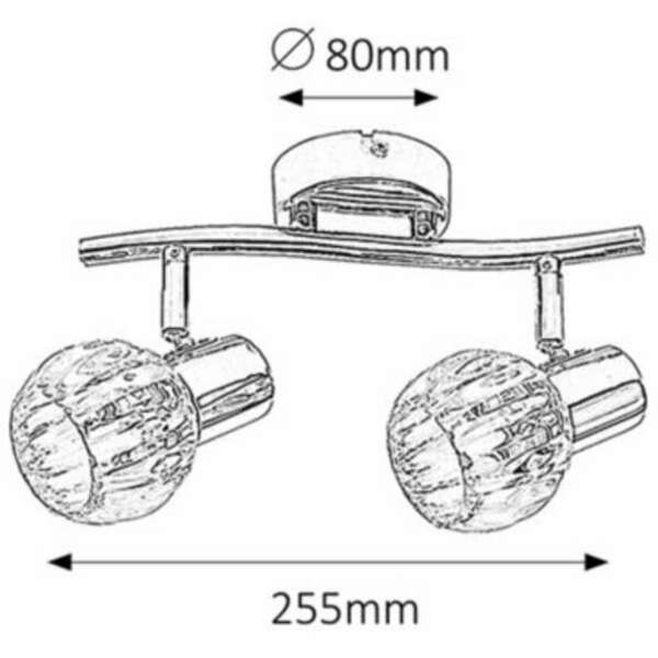 RABALUX Lauren spot E14 2x40W, hrom
