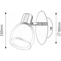 RABALUX Dave spot E14 1x40W hrom