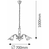 RABALUX Rustic3  luster E14 3x40W bronza