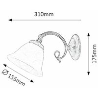 RABALUX Beckworth zidna lampa E14 40W bronza
