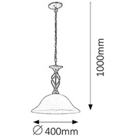 RABALUX Beckworth Visilica E27 60W bronza