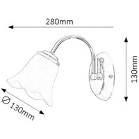 RABALUX Rafaella zidna lampa E14 40W zlato