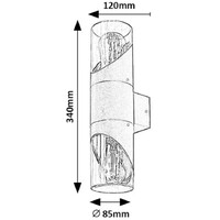 RABALUX Novigrad spoljna zidna lampa crna aluminijum E27 2x28W