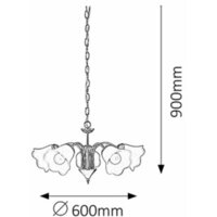 RABALUX Rafaella  luster E14 5x40W hrom