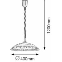 RABALUX Etrusco visilica D40 E27 60W  braon