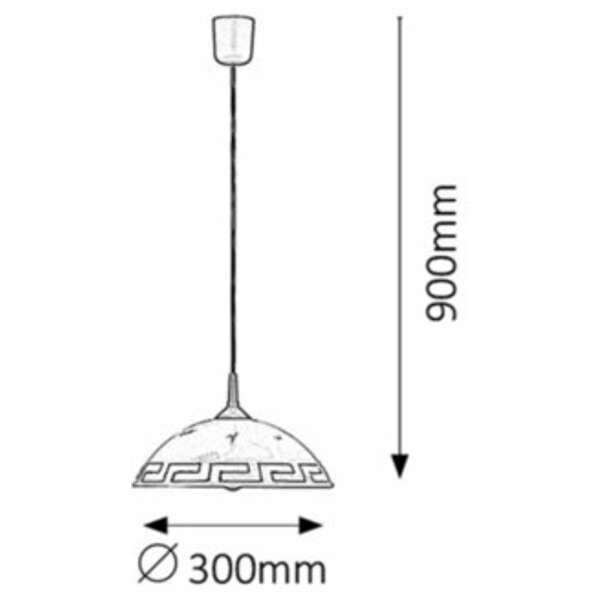 RABALUX Etrusco visilica D30 E27 60W  gold