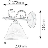 RABALUX Dorothea zidna lampa E14 40W mat crno