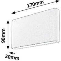 RABALUX Nesna LED 2X6W tamno siva