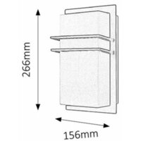 RABALUX Seattle spoljna zidna lampaE27 11W crno IP44