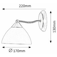 RABALUX Regina zidna lampa E14 40W bronza