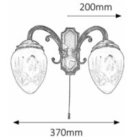 RABALUX Annabella  zidna lampaE14 2x40W bronza