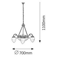 RABALUX Annabella  luster E14 3x40W bronza